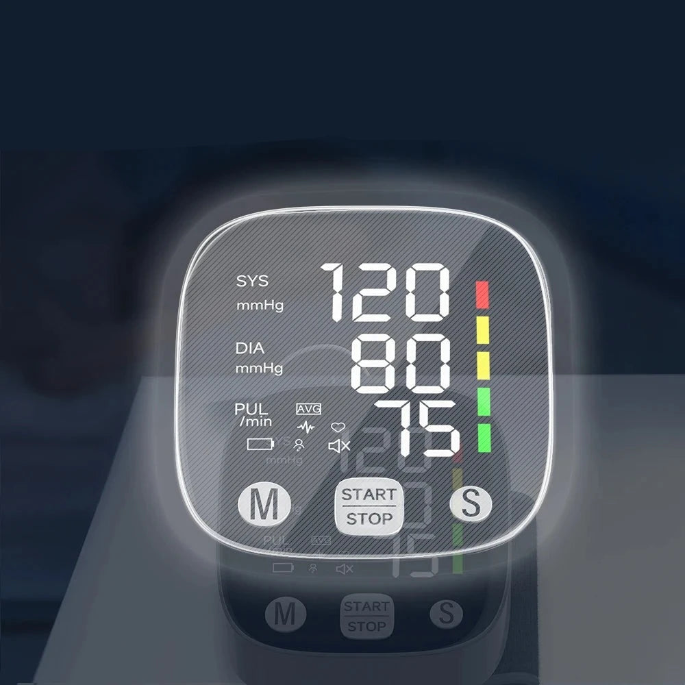 LED Wrist Blood Pressure Monitor with Voice