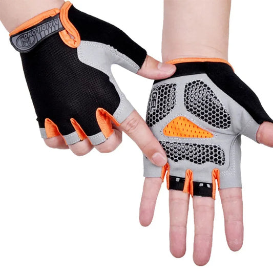 Guantes de medio dedo antideslizantes para ciclismo para hombre