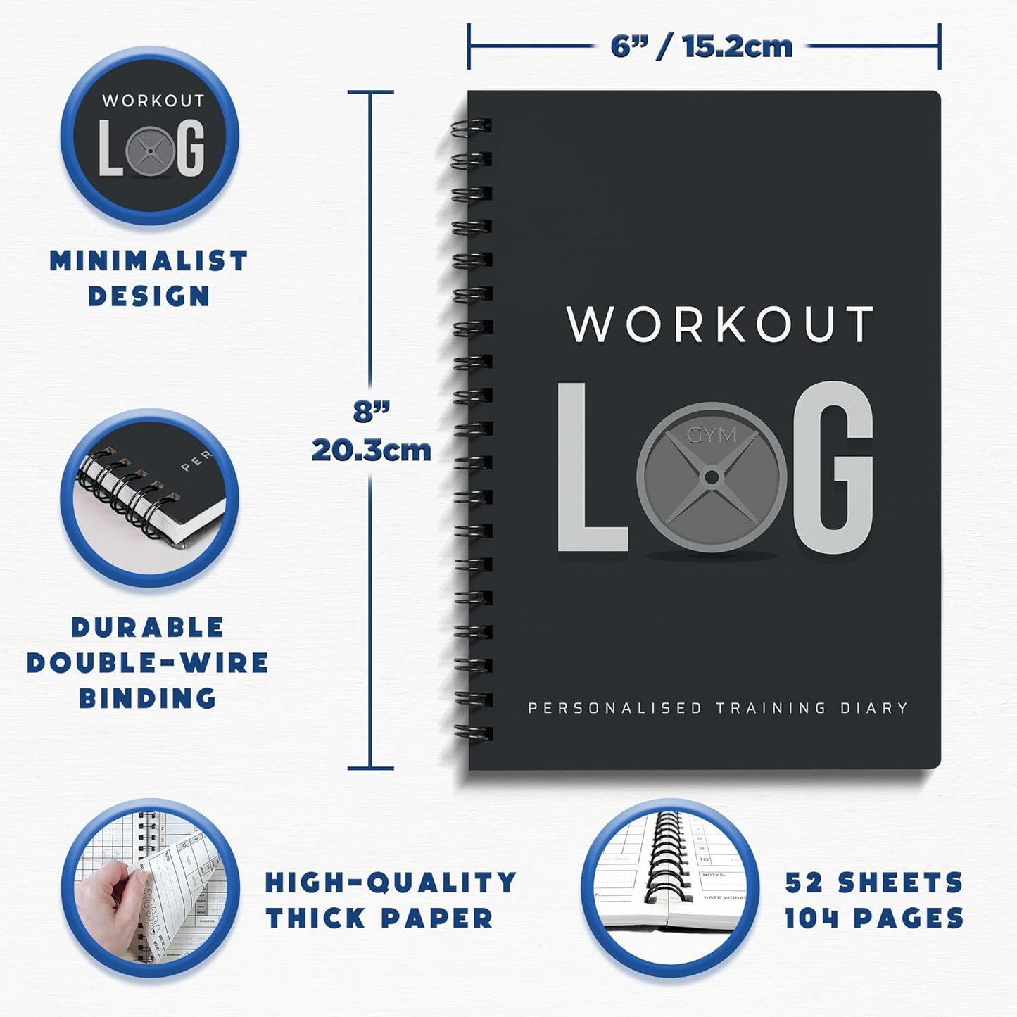 "Ultimate Fitness Planner: Achieve Your Goals with this Stylish Workout Journal"