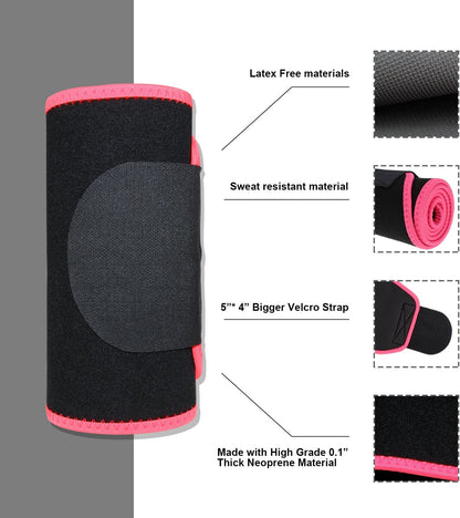 "Sweat Belt Waist Trainer for Women and Men - Slim Your Waist with Stomach Wraps"